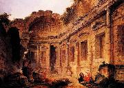 Hubert Robert Dimensions and material of painting oil